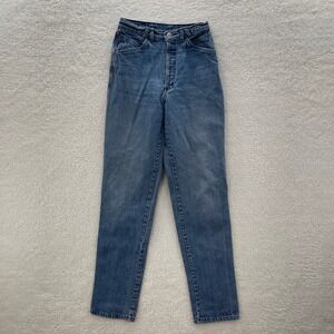 Vintage Rocky Mountain Jeans Womens 26x35 High Rise Bareback Western Tapered